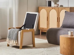 Sofasæt 3 personers EDLAND Lys Beige med puf