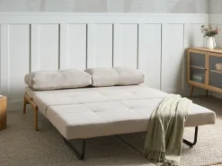 Sofasæt 3 personers EDLAND Lys Beige med puf