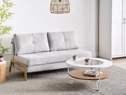 Sofasæt 3 personers EDLAND Lysegrå med bænk
