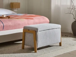 Sofasæt 3 personers EDLAND Lysegrå med bænk