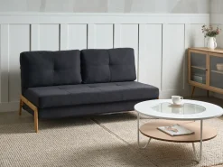 Sofasæt 3 personers EDLAND Sort med bænk