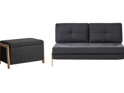 Sofasæt 3 personers EDLAND Sort med bænk