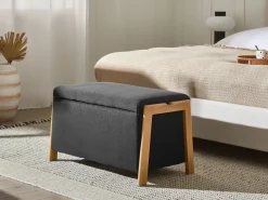 Sofasæt 3 personers EDLAND Sort med bænk