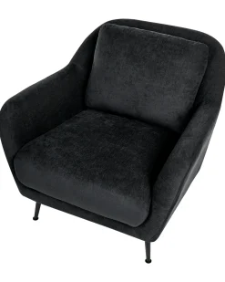 Sofasæt 3 personers EIBY Chenille Sort