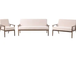 Sofasæt 6 personers ESRUM Boucle Mørkebrun/beige