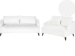 Sofasæt 5 personers HOBRO Boucle Hvid