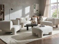 Sofasæt 6 personers HOGBO Hvid med fodskammel