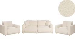 Sofasæt 5 personers JUBEK Boucle Cremehvid