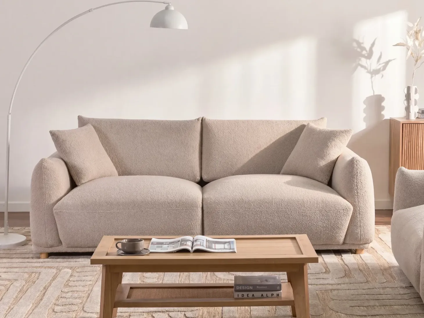 Sofasæt 5 personers JUBEK Boucle Beige