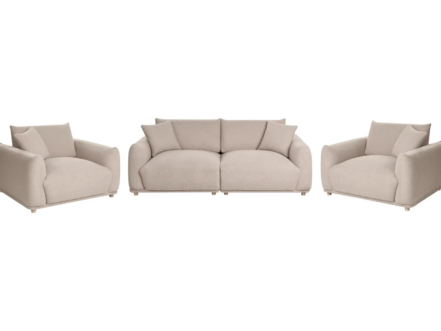 Sofasæt 5 personers JUBEK Boucle Beige