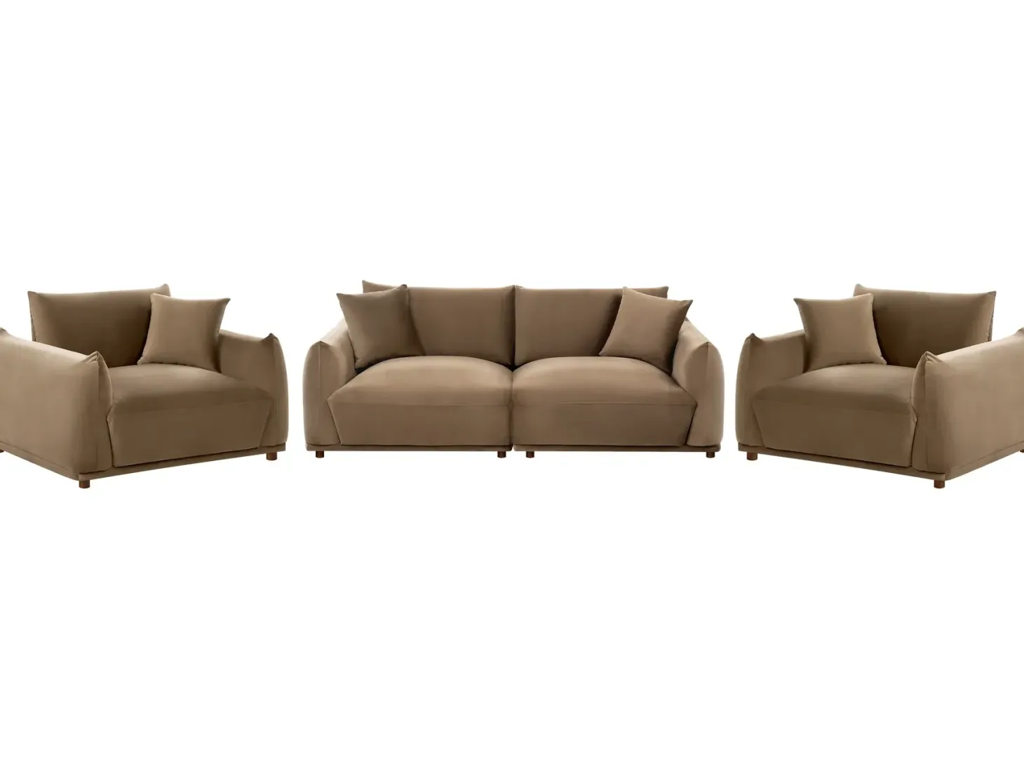Sofasæt 5 personers JUBEK Velour Brun