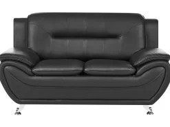 Sofasæt 6 personers LEIRA Kunstlæder Sort