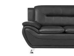 Sofasæt 6 personers LEIRA Kunstlæder Sort