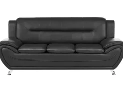 Sofasæt 6 personers LEIRA Kunstlæder Sort