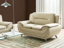 Sofasæt 6 personers LEIRA Kunstlæder Beige