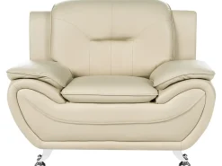 Sofasæt 6 personers LEIRA Kunstlæder Beige