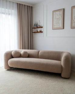 Sofasæt 5 personers LEIREN Boucle Beige