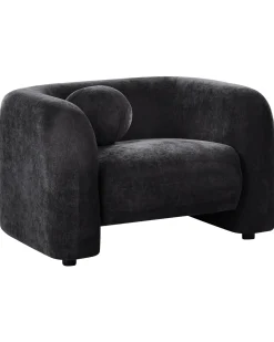 Sofasæt 4 personers LEIREN Chenille Sort