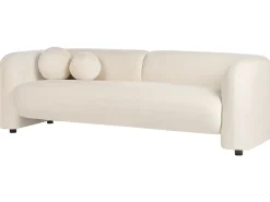 Sofasæt 4 personers LEIREN Velour Cremehvid