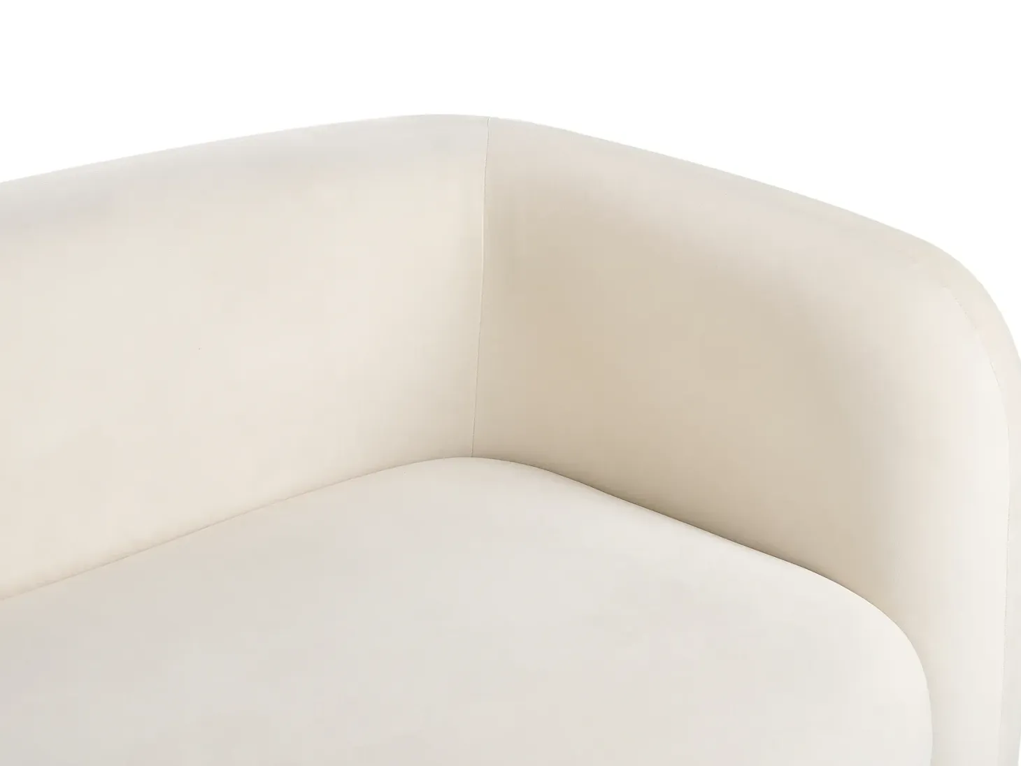 Sofasæt 4 personers LEIREN Velour Cremehvid