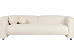 Sofasæt 4 personers LEIREN Velour Cremehvid