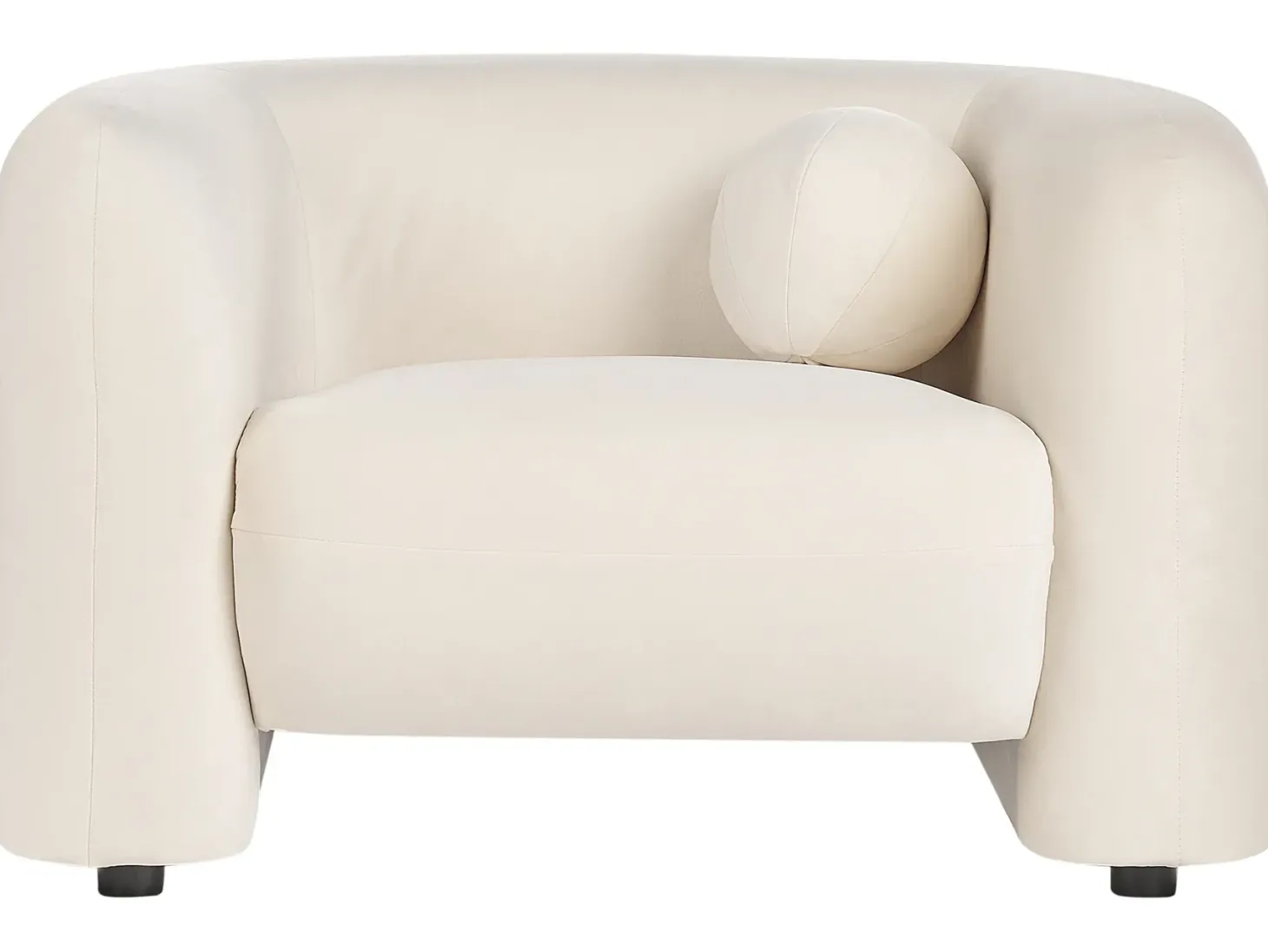 Sofasæt 4 personers LEIREN Velour Cremehvid