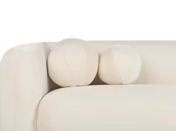 Sofasæt 5 personers LEIREN Velour Cremehvid