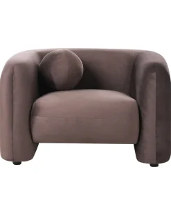 Sofasæt 4 personers LEIREN Velour Mørkebrun