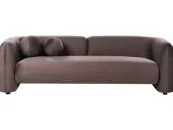 Sofasæt 4 personers LEIREN Velour Mørkebrun