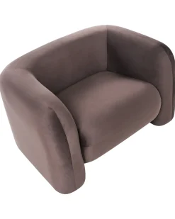 Sofasæt 4 personers LEIREN Velour Mørkebrun