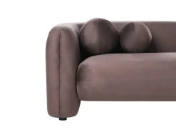 Sofasæt 4 personers LEIREN Velour Mørkebrun