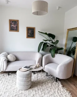 Sofasæt 3 personers LOEN Lys Beige