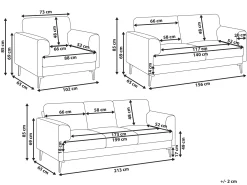 Sofasæt 6 personers LOUSTO Brun