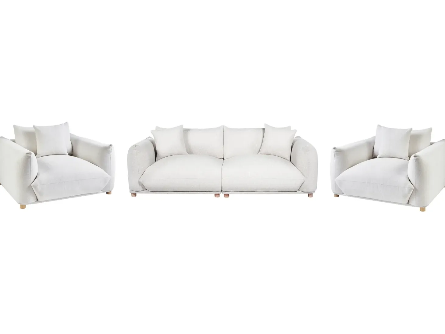 Sofasæt 5 personers LUVOS Cremehvid