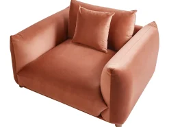 Sofasæt 5 personers LUVOS Velour Guldbrun