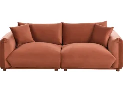 Sofasæt 5 personers LUVOS Velour Guldbrun