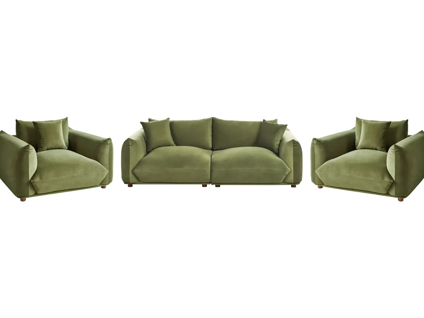 Sofasæt 5 personers LUVOS Velour Grøn