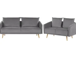 Sofasæt 5 personers MAURA Velour Grå