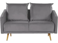 Sofasæt 5 personers MAURA Velour Grå