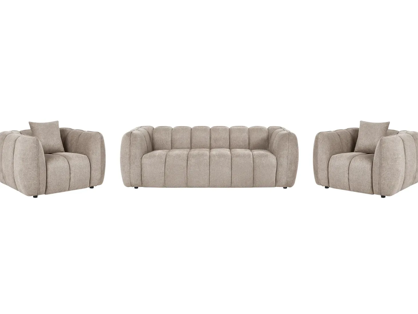 Sofasæt 5 personers NESS Brungrå