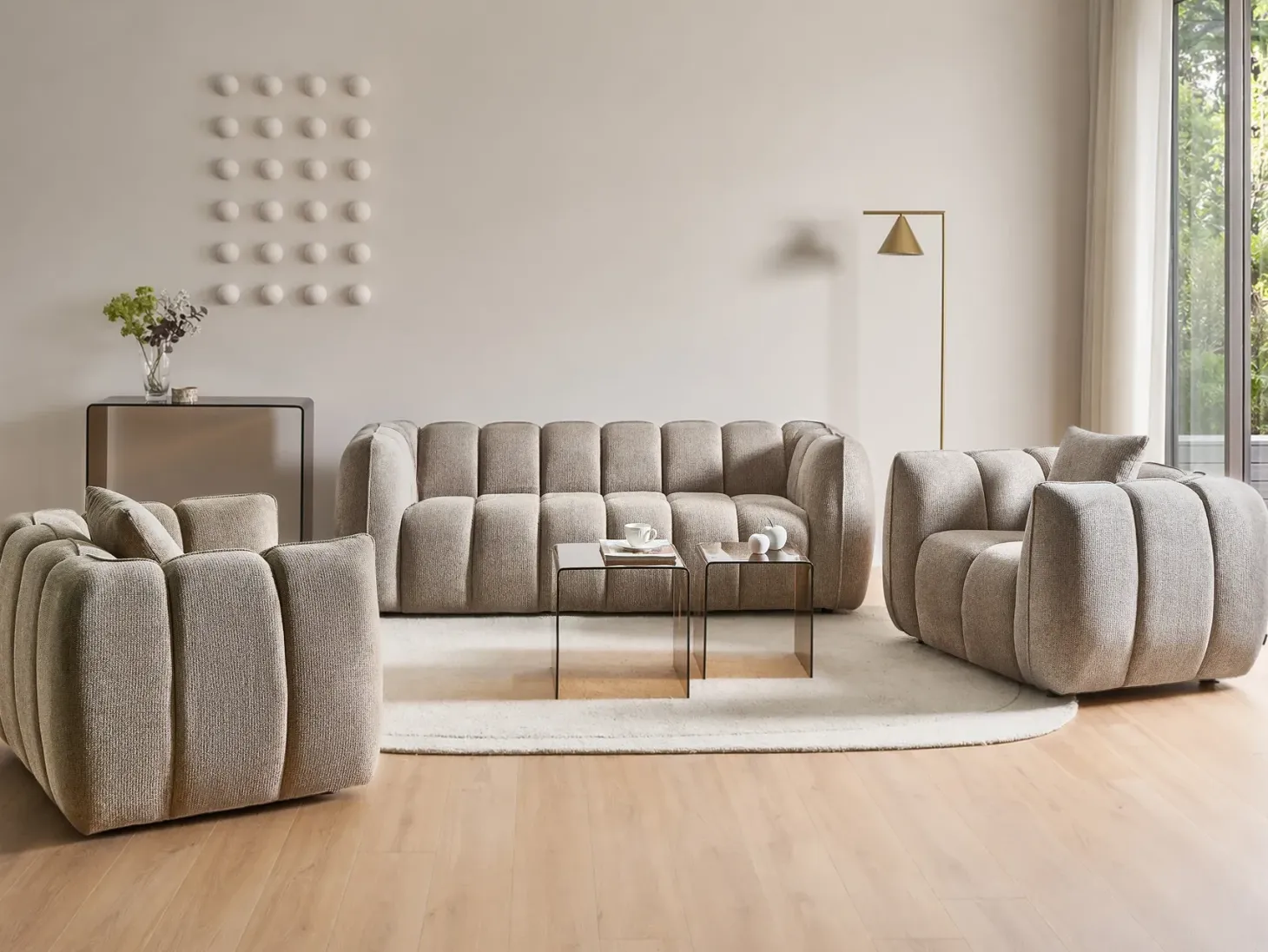 Sofasæt 5 personers NESS Brungrå