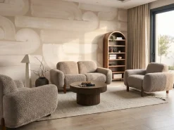 Sofasæt 4 personers ODNES Boucle Brungrå