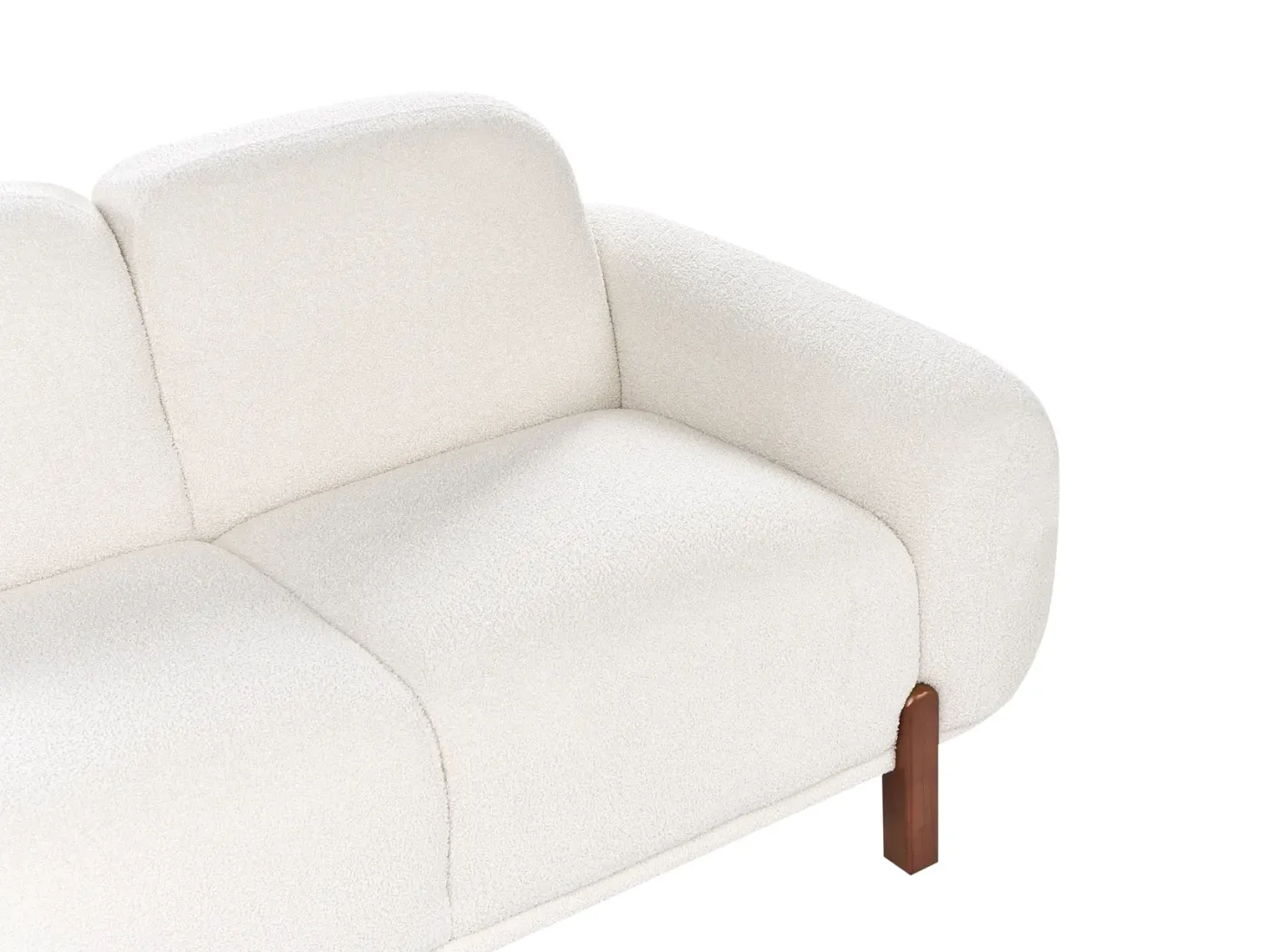Sofasæt 4 personers ODNES Boucle Hvid