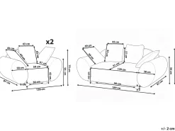 Sofasæt 4 personers RINGEL Lys Beige