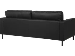 Sofasæt 4 personers SAVALEN Ægte læder Sort