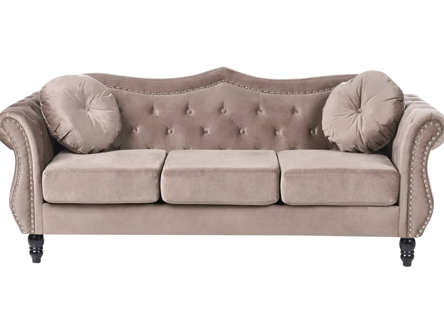 Sofasæt 5 personers SKIEN Velour Brungrå