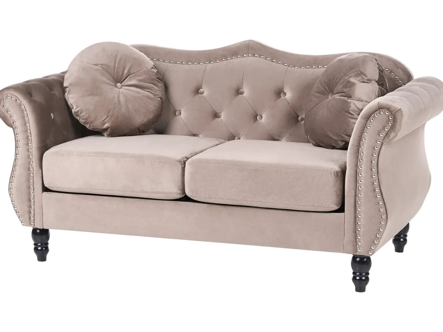 Sofasæt 5 personers SKIEN Velour Brungrå