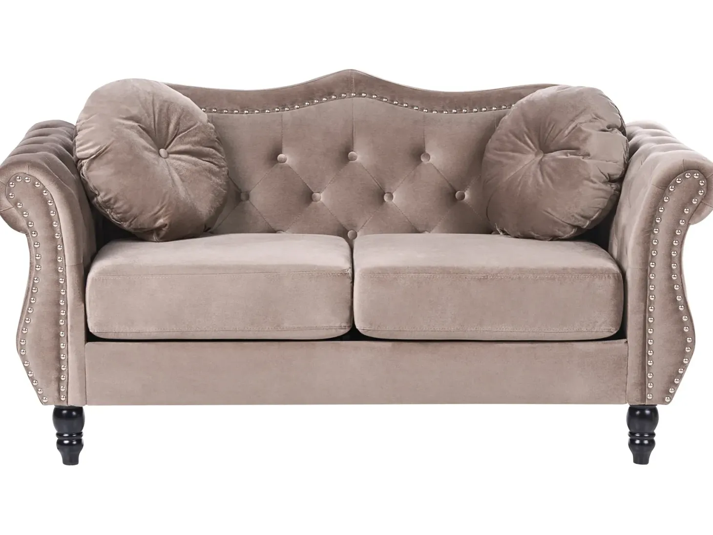 Sofasæt 5 personers SKIEN Velour Brungrå