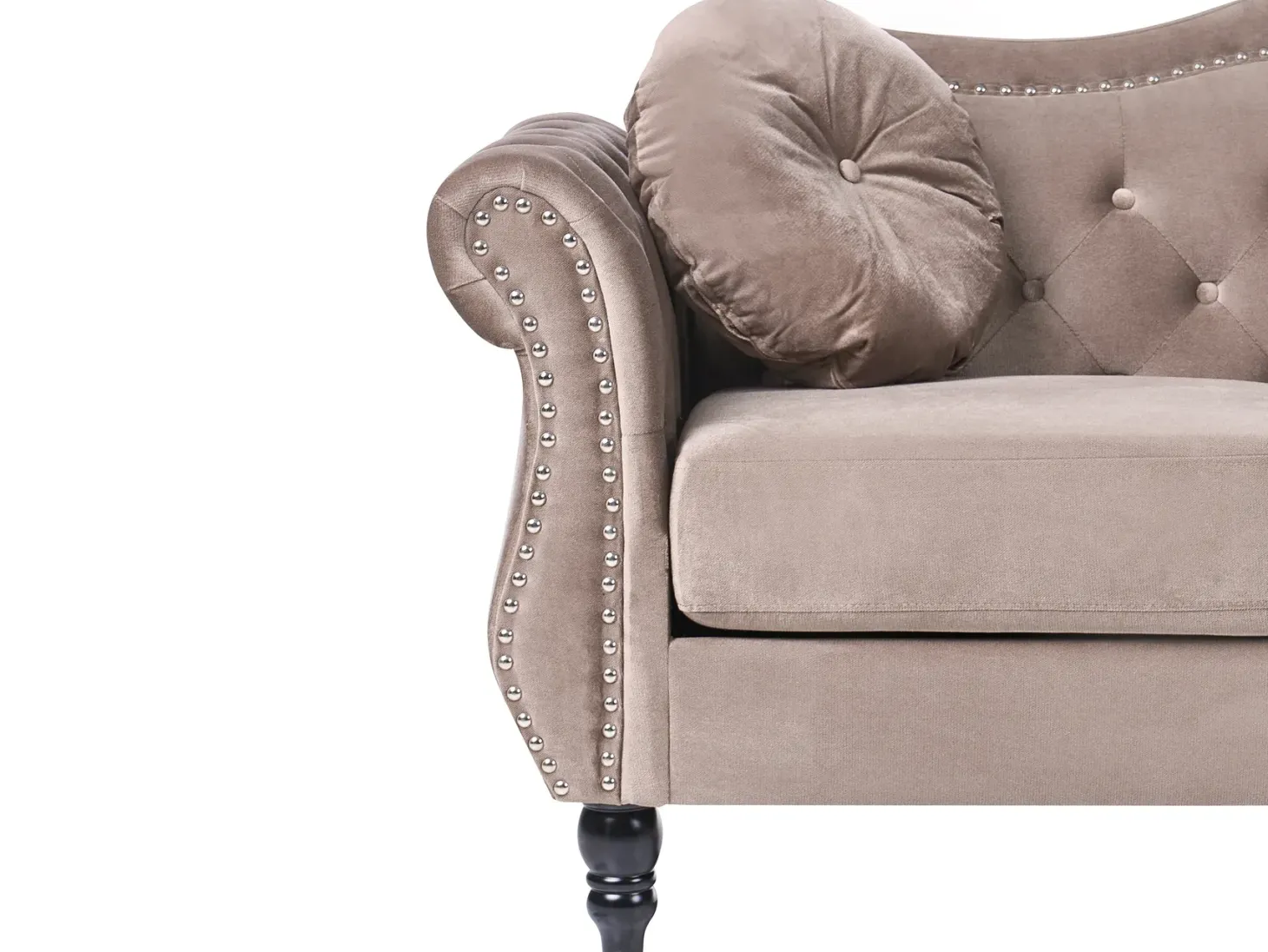 Sofasæt 5 personers SKIEN Velour Brungrå