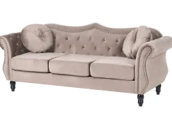 Sofasæt 5 personers SKIEN Velour Brungrå